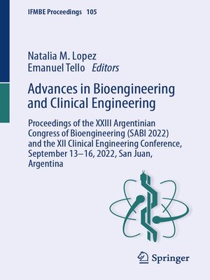 cover image of Advances in Bioengineering and Clinical Engineering
